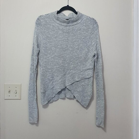 Free People Blended Linen Asymmetrical Knitted Pullover - Picture 1 of 7